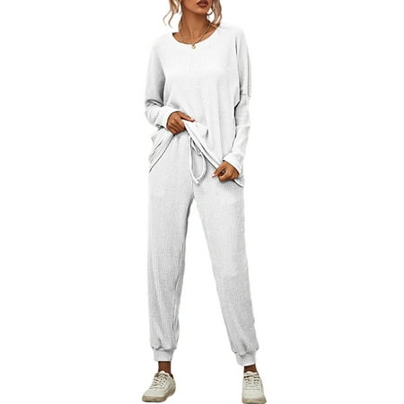 

UKAP Plus Size Womens Pajama Set Long Sleeve Sleepwear Star Print Nightwear Soft Pjs Lounge Sets with Pockets Size S-5XL