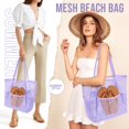 thumbnail image 3 of Bolsa de Playa KPX de Malla para Mujer, Resistente a la Arena e Impermeable, Color Morado, 3 of 7