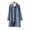 Blue, variant on Women's Wool Blend Coat Single Breasted Mid-Length Pea Coat Notch Lapel Trench Coat Fall Winter Outerwear
