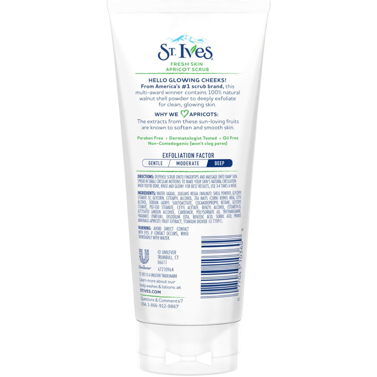 St. Ives Face Scrub Apricot 6 oz (Pack of 3)