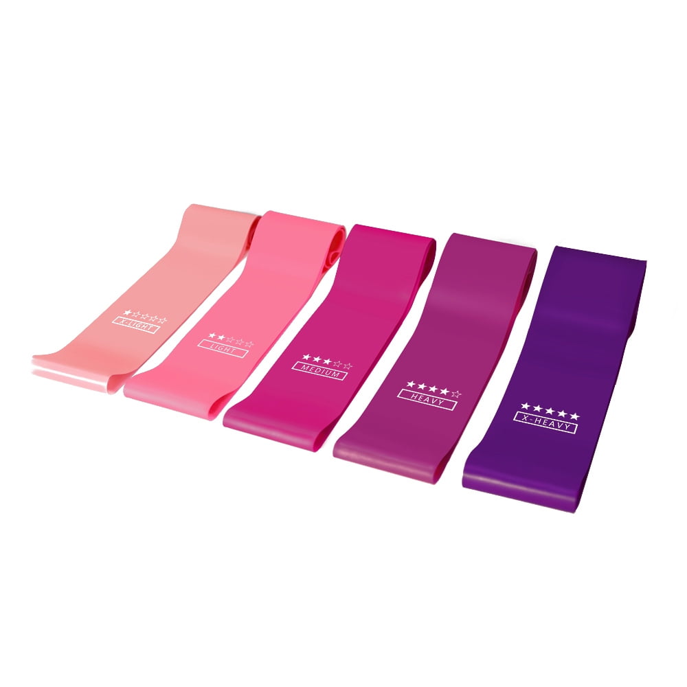 Graflsoa 5-Level Resistance Loop Bands for Full Body Workouts with Carry Bag - Eco-Friendly Latex Stretch Bands for Women's Fitness & Yoga