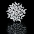 thumbnail image 4 of MasteelfCA Wedding Bridal Rhinestone Decor Flower Style Brooch Pin (Silver), 4 of 5