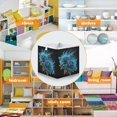 thumbnail image 5 of Foldable Fabric Storage Bin Home Cubes Clothing Organizer Bins Large Collapsible Box Basket for Home Organizer Eternal Blue Rose and Flame, 5 of 7