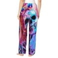 thumbnail image 2 of KLL Womens Neon Skull With Milkshake Print Pajama Pants Soft Pajama Bottoms for Women Cozy Lounge Pants-XX-Large, 2 of 7