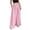 Pink, variant on RQYYD High Waist Pants For Women Button Front Wide Leg Pant Pleated High Waist Casual Trousers With Side Pockets Flowy Floor Length For Summer