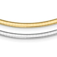thumbnail image 4 of 925 Sterling Silver and Gold-plated 3mm Reversible Adjustable Omega Necklace 18 Inch, 4 of 5