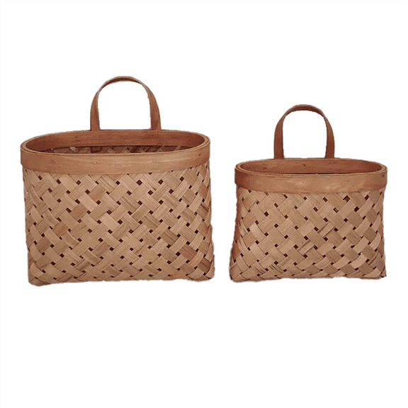 Handmade Woven Hanging Basket Kitchen Fruit and Vegetable Storage Natural Bamboo Woven Flower Pot Ho bamboo