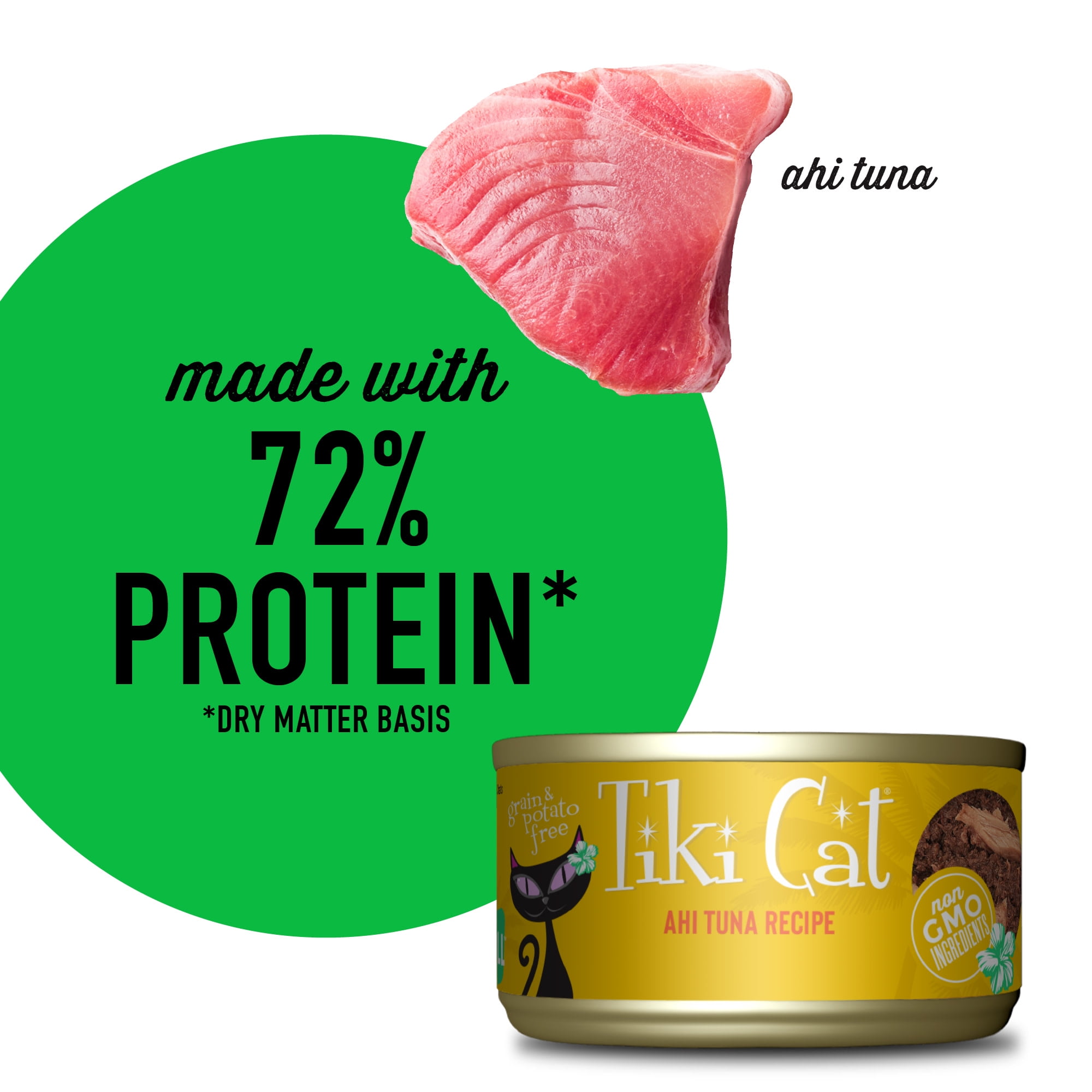 (12 pack) Tiki Cat Grill Wet Cat Food, Ahi Tuna, 2.8 oz. Can