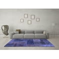thumbnail image 3 of Ahgly Company Indoor Square Patchwork Blue Transitional Area Rugs, 7' Square, 3 of 4