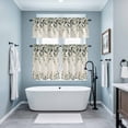 thumbnail image 3 of Green Eucalyptus Kitchen Curtains Sets for Windows 36 Inch Length, Farmhouse Weeping Leaves on Linen Rod Pocket Window Treatments Tier Curtains and Valances Set for Bedroom/Bathroom, 3 of 8