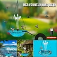 thumbnail image 4 of Joernso Bird Bath with Fountain Hanging Bird Feeder Bowl Outdoor Bird Bath with USB Powered Fountain for Garden Backyard Patio Front Porch, 4 of 8