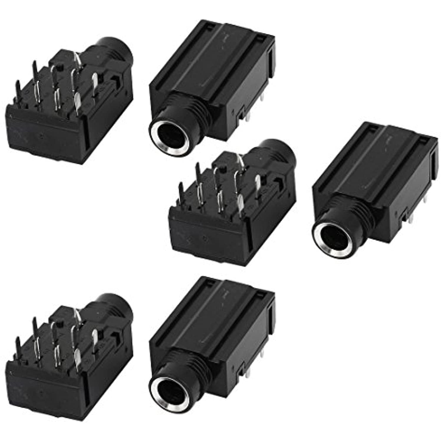 uxcell 6.35mm Stereo Socket Headphones Jack PCB Panel Mount Adapter 9P