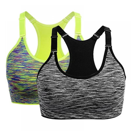 

Wenasi Sports Bras Shockproof Breathable Running Yoga Vest Push Up Brassiere