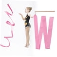 thumbnail image 4 of OUNONA 2Pcs Ribbon Streamers for Dancing Pink Satin for Performance, 4 of 7