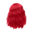 thumbnail image 2 of Leatfisat Red Wigs For Womens Short Curly Wavy Hair Wig Girls Red Colored 13.8" Shoulder Length Synthetic Role Play Party Halloween Or Daily Use Wigs Wig Cap Included, 2 of 9