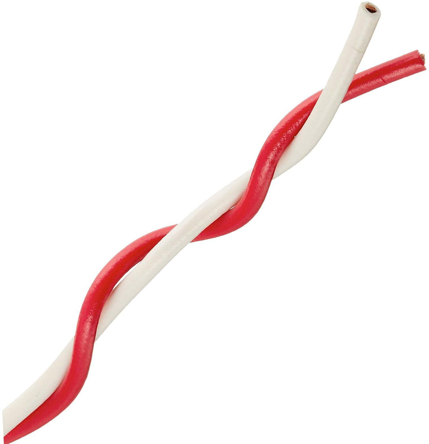 Wellite 80ft 18AWG Red and White Twisted Double Stranded Doorbell