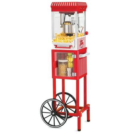 Nostalgia KPM200CART 45-Inch Tall Vintage Collection 2.5-Ounce 10-Cup Kettle Popcorn