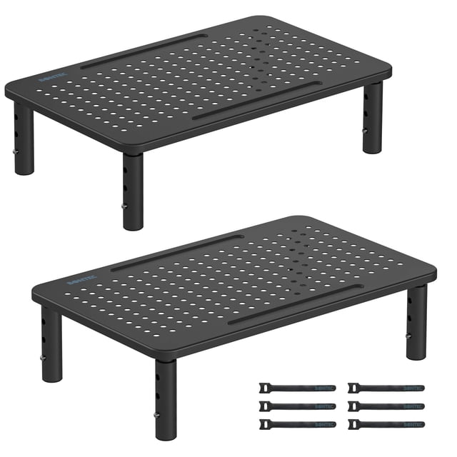 Soporte para monitor BONTEC, paquete de 2, 3, regulable en altura