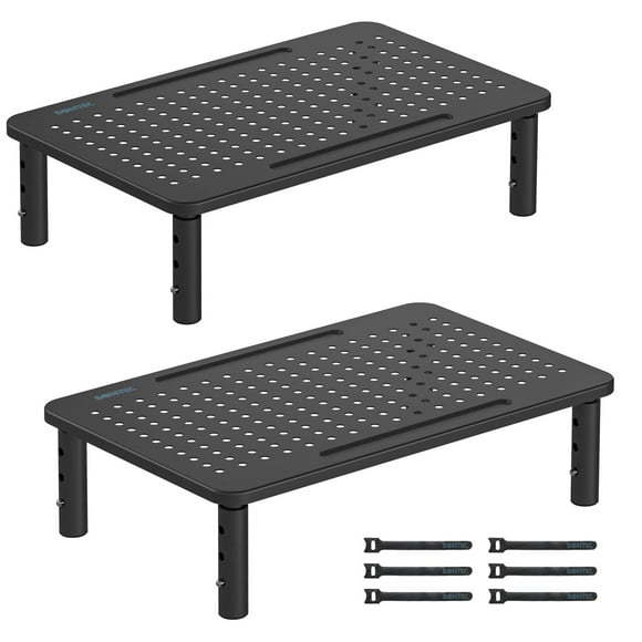 Soporte para monitor BONTEC, paquete de 2, 3, regulable en altura