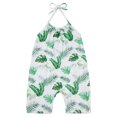 thumbnail image 2 of uublik Romper for Girls Sleeveless Summer Romper Jumpsuit Playsuit Clothes Green, Size 1T-6, 2 of 5