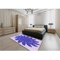 thumbnail image 5 of Ahgly Company Machine Washable Indoor Round Transitional Mauve Purple Area Rugs, 3' Round, 5 of 7