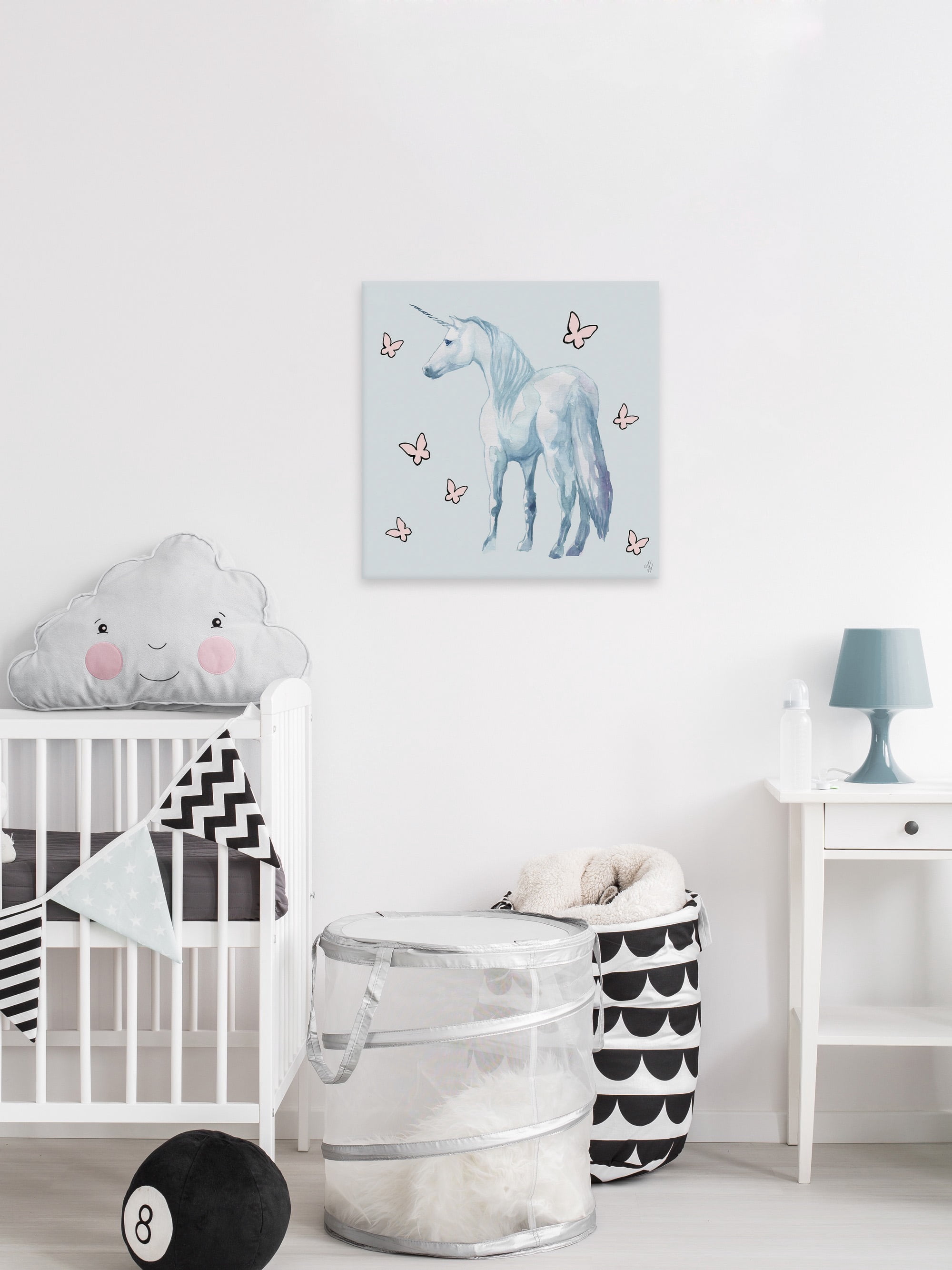 Marmont Hill Butterfly Unicorn Canvas Wall Art