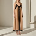 thumbnail image 2 of Youmylove Robe Chemise d'Été pour Femmes Robe Maxi Sans Manches Col en V Bretelles Spaghetti Fluide Élégante Robes de Fête Moulantes Mini Robes, 2 of 4