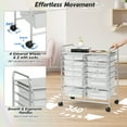 thumbnail image 6 of Topbuy 12-Drawers Rolling Storage Cart with Organizer Top Clear, 6 of 9