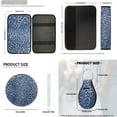 thumbnail image 7 of KUIFORTI Blue Leopard Print 14 Pcs Auto Seat Covers Car Steering Wheel Accessories Car Headrest Protectors Auto Seat Belt Cover Cars Interior Accessories for Cars Sedans and SUVs, 7 of 7