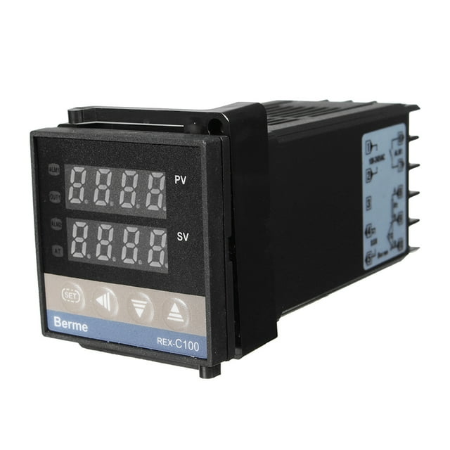 Amdohai Digital LCD PID REX-C100 Temperature Controller Set + K Thermocouple + Max.40A SSR