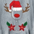 thumbnail image 5 of Abrigos de Invierno Para Mujer Abrigo de Piel Sintética Casual Estampado Navideño Botones de Felpa Manga Larga Abrigo de Felpa Con Capucha Top Odeerbi  ODB173721, 5 of 5