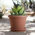 thumbnail image 6 of Bloem Terra Pot Round Planter: 16" - Terra Cotta Color, (Saucer Not Included) Matte Finish, Durable Resin, Traditional Style Pot, For Indoor and Outdoor Use, 8 Gallon Capacity, 6 of 7