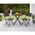 thumbnail image 6 of FDW 3 Pieces Wicker Patio Set Foldable Chair for Yard Lawn No Assembly Needed ,Brown, 6 of 7