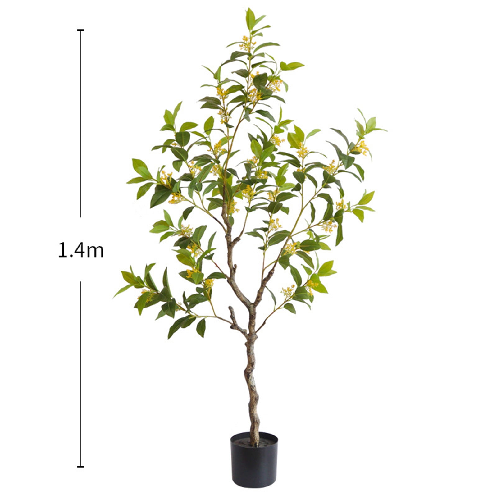Artificial Osmanthus Tree Faux Plant Potted, Adjustable Branches, Realistic Fake Osmanthus Flowers Tree For Home Front Door Outdoor Indoor Decoration