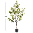 thumbnail image 3 of Fake Osmanthus Tree, Tall Faux Plants with Planter, Artificial Tree Indoor Outdoor, Natural Branch Potted Tree, 3/4/4.5/5 Ft, 3 of 6