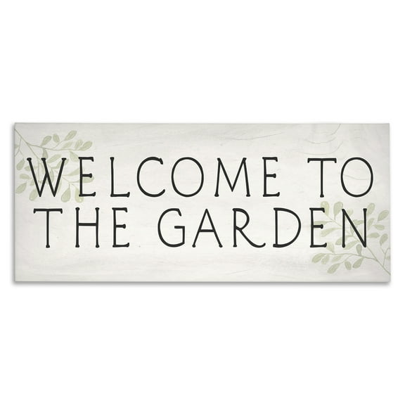 Stupell Industries Vintage Welcome Gardener Plants & Flowers Painting Wrapped Canvas Art Print Wall Art, 24 x 10