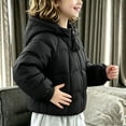 thumbnail image 6 of OGLCCG Hooded Puffer Jackets for Girls Lightweight Warm Quilted Winter Coat for Girls Full Zip Cute Down Jacket with Pockets(Black,3-4 Years), 6 of 6