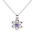 thumbnail image 1 of Cherished Moments Girls Sterling Silver Daisy Simulated February Birthstone Necklace For Children, 1 of 4