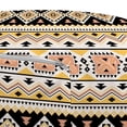 thumbnail image 3 of Aztec Pouf Cover with Zipper, Repeating Abstract Triangles Tribal Motifs Pattern, Soft Decorative Fabric Unstuffed Case, 30" W X 17.3" L, Multicolor, by Ambesonne, 3 of 5
