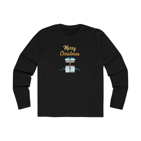 Merry Christmas Men's Long Sleeve Crew Tee