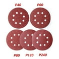 thumbnail image 3 of 125 discos de lijado de grano 40, 60, 80, 120 y 240, almohadillas para lijadora orbital de 5", 125 mm, Reino Unido, 3 of 5