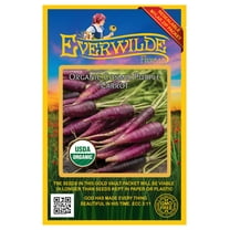Everwilde Farms - 500 Organic Cosmic Purple Carrot Seeds - Gold Vault Jumbo Bulk Seed Packet
