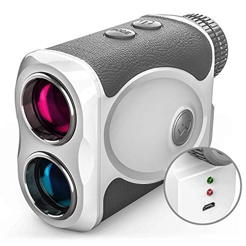 Rechargeable Golf Rangefinder with Slope, 800 Yards USB Charging Laser Range Finder Support Flag Lock Vibration,Continuous Scan,Distance Speed Measurement H-111