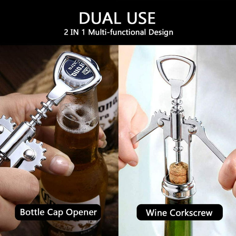 Zinc Alloy Wing Corkscrew Multifunctional Wine Bottle Opener