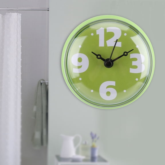 LYUMO Wall Clock Waterproof Suction Wall Window Mirror Bathroom Living Room Bedroom Clock
