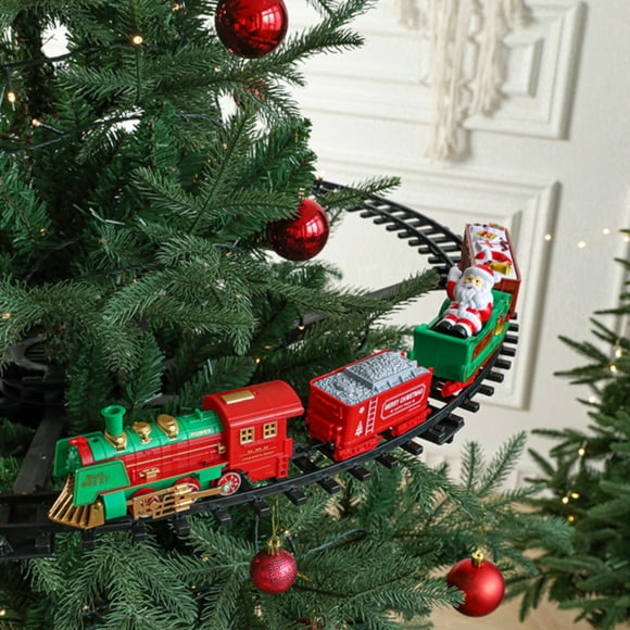 Clearance! Christmas Set Hanging Toys with Light & Sound for Boys Girls Set Around Under The Christmas Tree with Steam Carriages Tracks for 312 Years Old Kids Decoration Gift