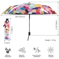 thumbnail image 3 of FORMRS Travel Umbrella Folding Auto Open Close Windproof Rain UV Protection, Black Colorful Circles, 3 of 8