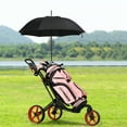 thumbnail image 3 of Gymax 3 Wheels Foldable Golf Push Pull Cart Trolley w/ Adjustable Handle Brake Red, 3 of 10