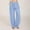 Blue, variant on Babysbule Womens Pants Women Casual Cotton Linen Drawstring Elastic Waist Long Wide Leg Pants