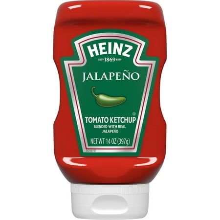 (2 Pack) Heinz Jalapeno Tomato Ketchup, 14 oz Bottle
